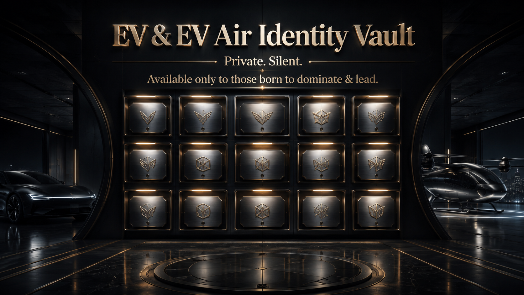 EV and EV Air Identity Vault — Private. Silent. Available only to those born to dominate and lead.